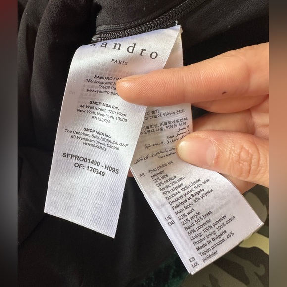 Sandro green wool dress - Picture 5 of 8